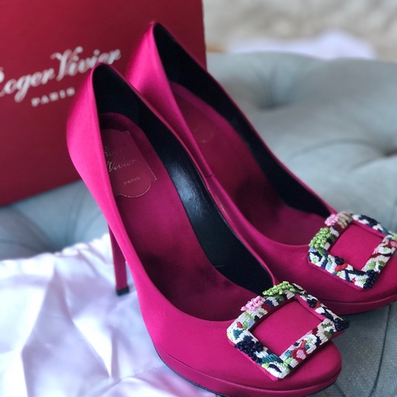 Roger Vivier Limelight Mille Fleurs Shoes - Picture 1 of 5